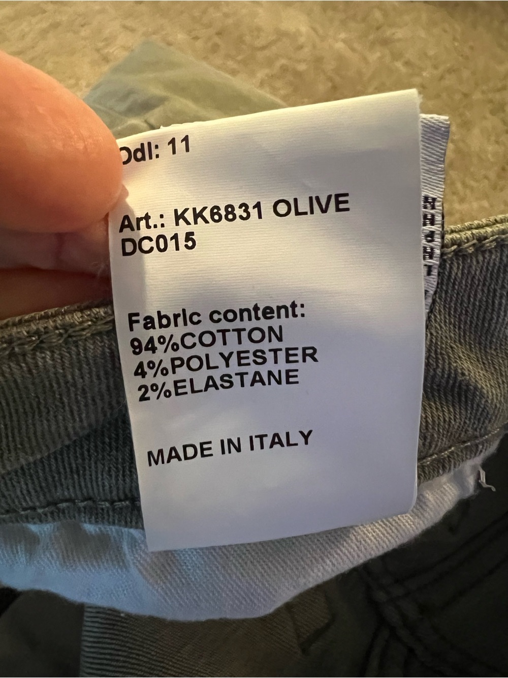 R13 kick fit olive green stretch 26 made in Italy - Picture 9 of 12